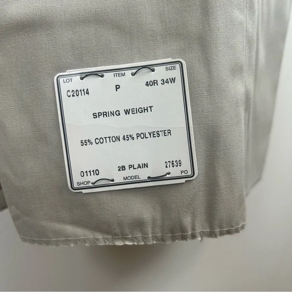 NWT JOSEPH A. BANK Sand Suit 40R Jacket/34W Pants Cotton Blend Preppy Classic